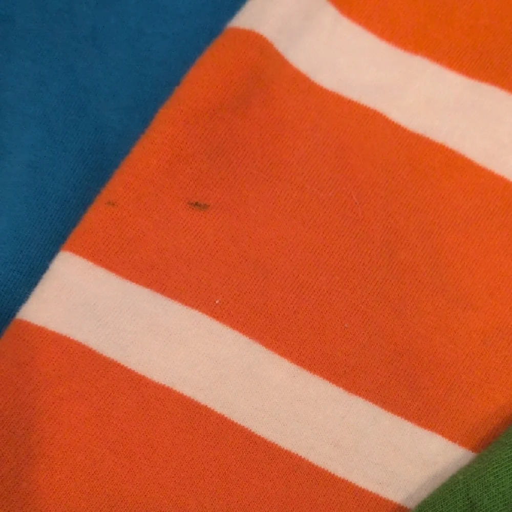 5 Old Navy Kids Striped and Graphic Tees - Orange, Green, Blue